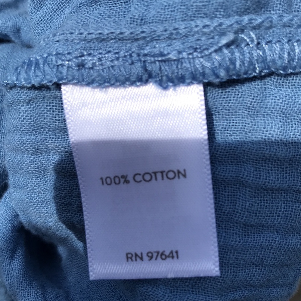 Pure Jill. Size medium petite. Light Blue Textured Blouse - Picture 7 of 7